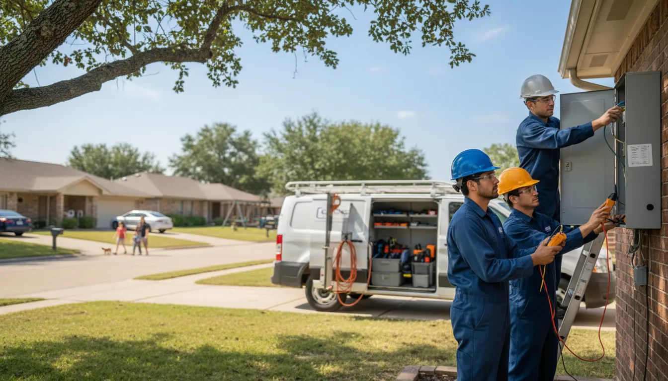 Certified electrician providing emergency electrical services in Grapevine, TX